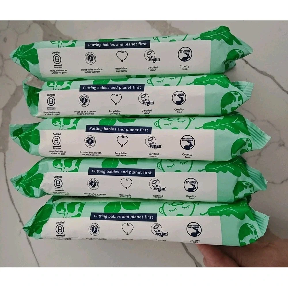 Pura Natural Sensitive Baby Wipes 99% Water Aloe Fragrance Free 60 x 5 Packs 300